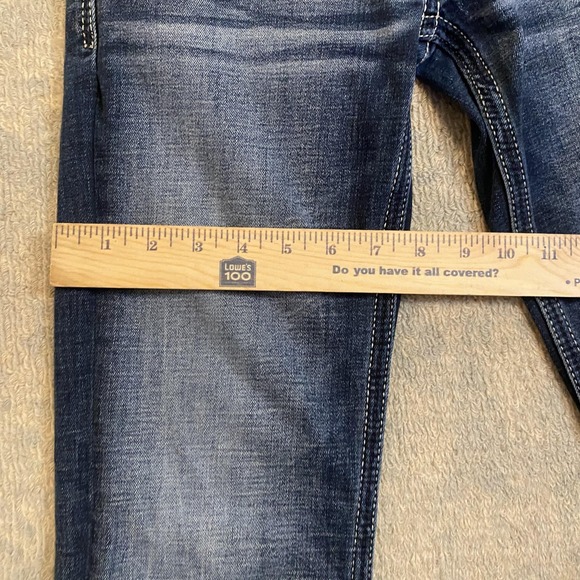 BKE Aiden Jeans Mens 27x34 Blue Dark Wash Straight Stretch Denim Pants Casual - Picture 9 of 14